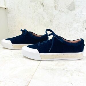 CASLON {10} Sneakers Platform Blue Suede Espadrille Styling NWT